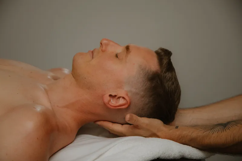 Neck release with the client lying face up